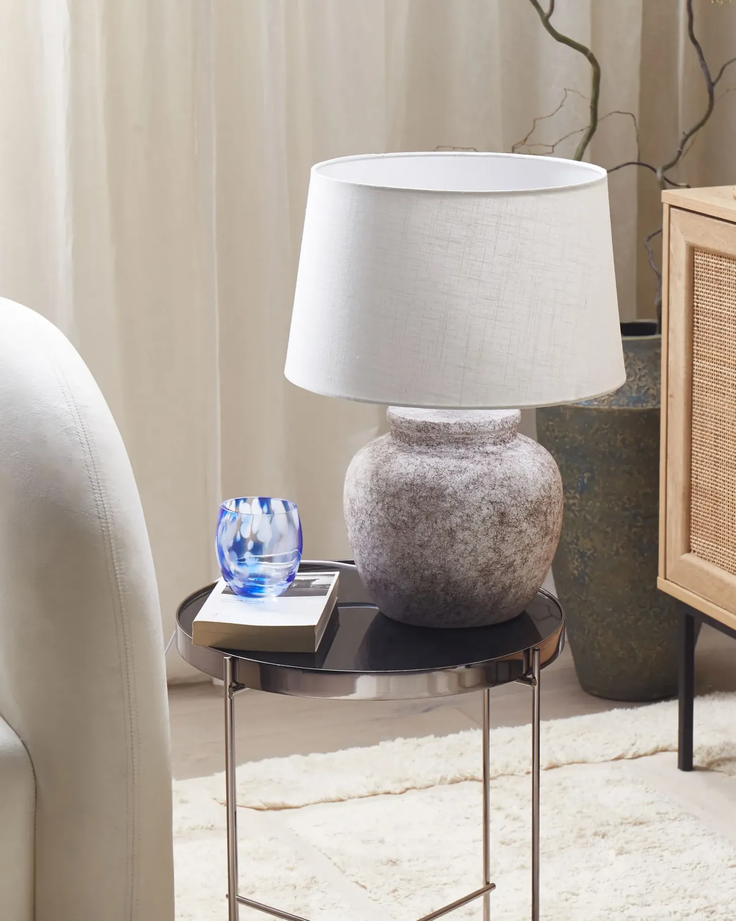 Lampa stołowa MAREB Ceramika Beżowy