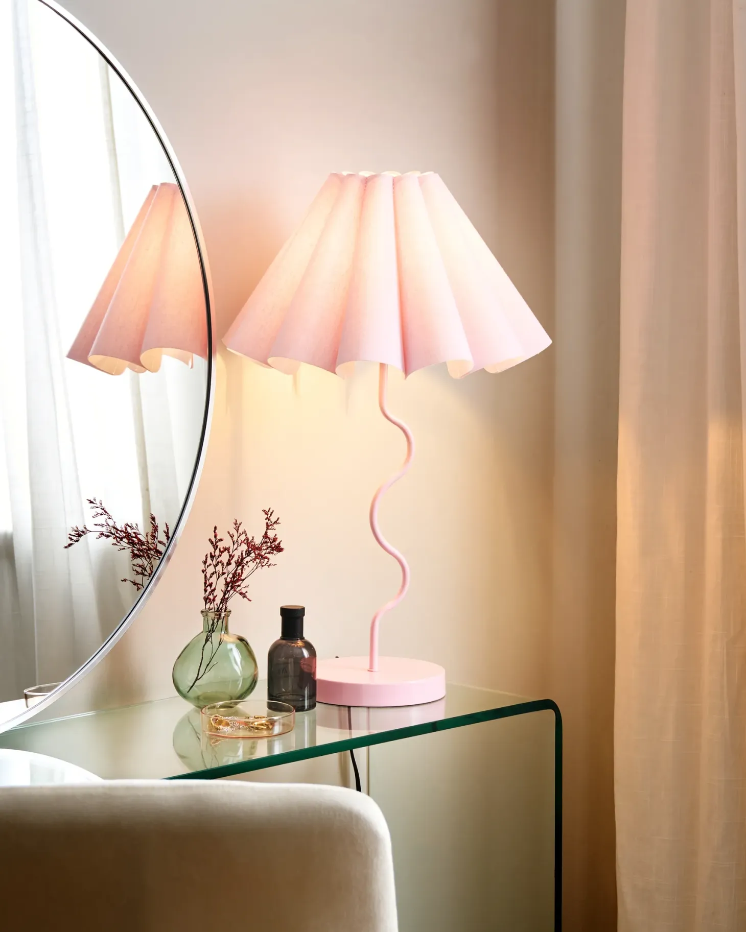 Lampa stołowa MASUMU Różowy