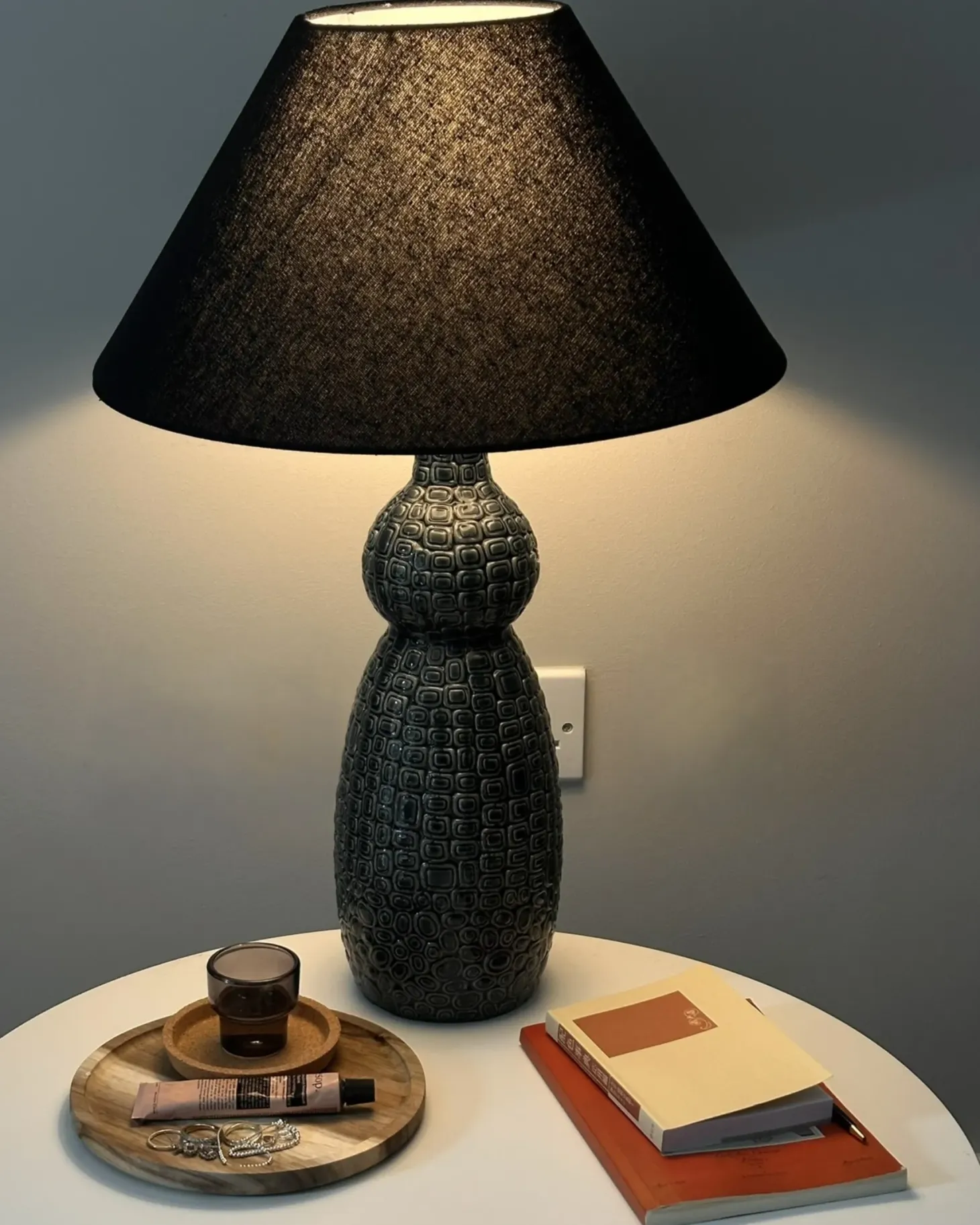 Lampa stołowa MATINA Ceramika Czarny