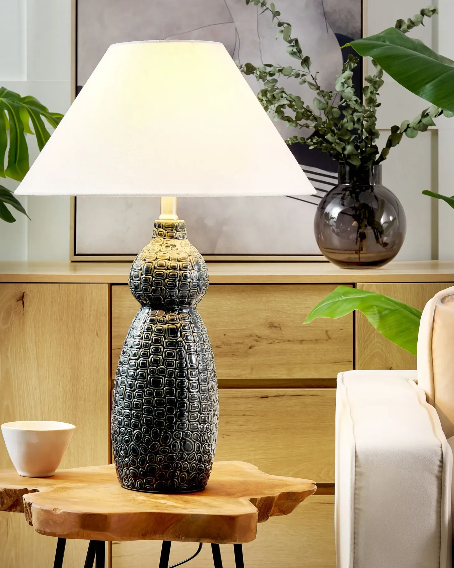 Lampa stołowa MATINA Ceramika Biały