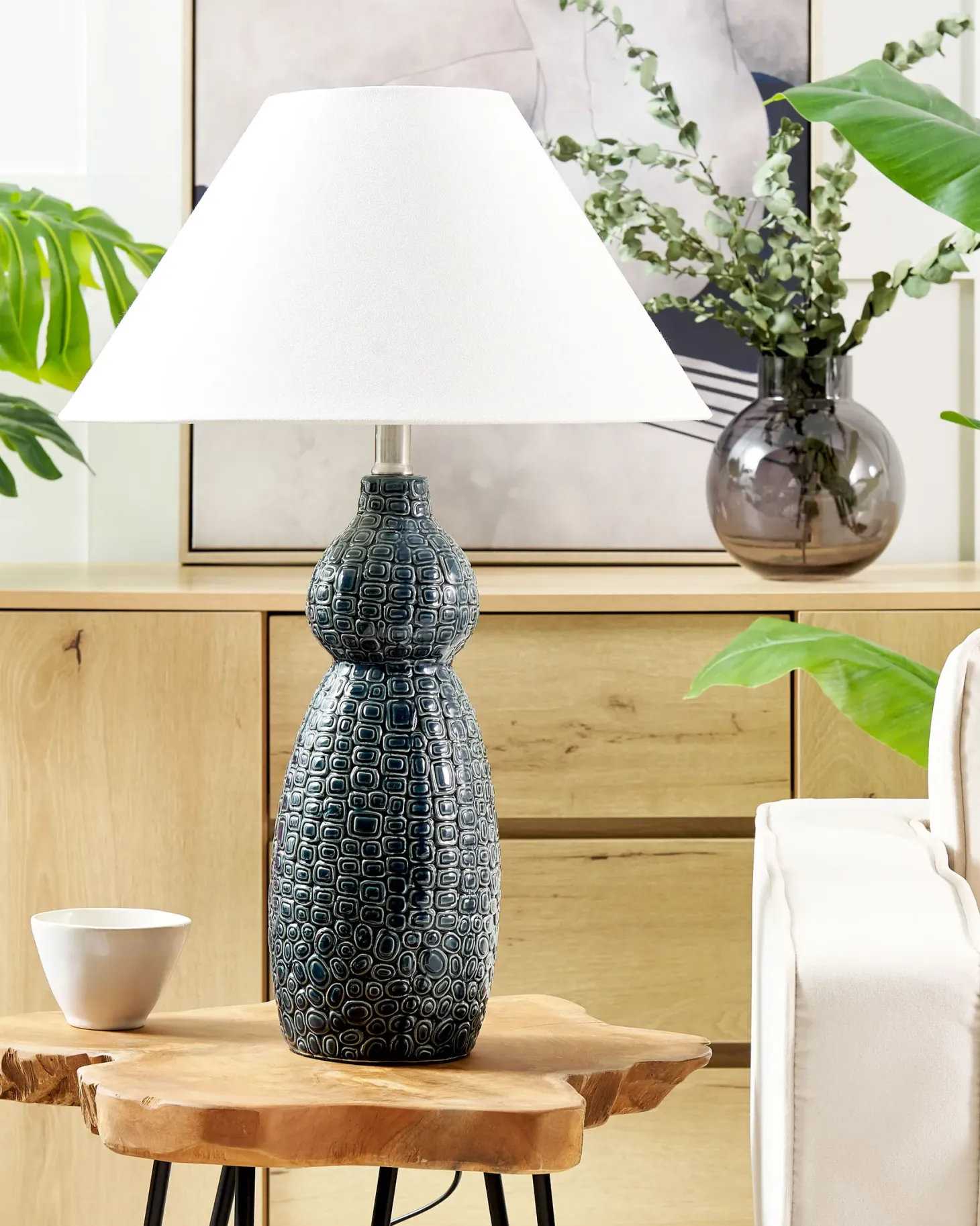 Lampa stołowa MATINA Ceramika Biały