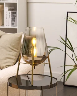Lampa stołowa MENA Metal Złoty
