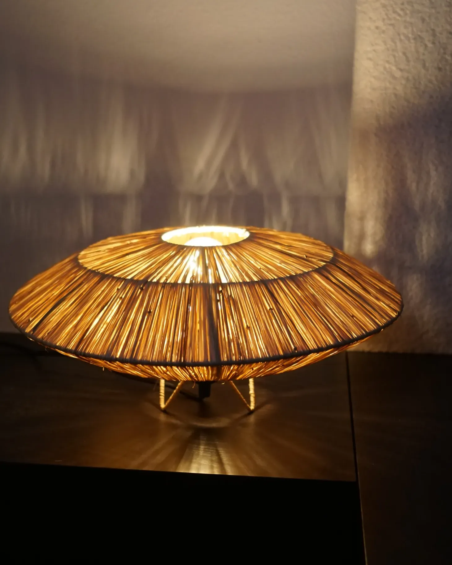 Lampa stołowa MENTIRI Plecionka Naturalny