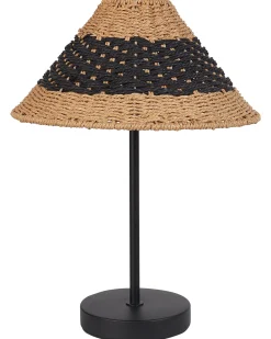 Lampa stołowa MOMBA Papierowa plecionka Czarny