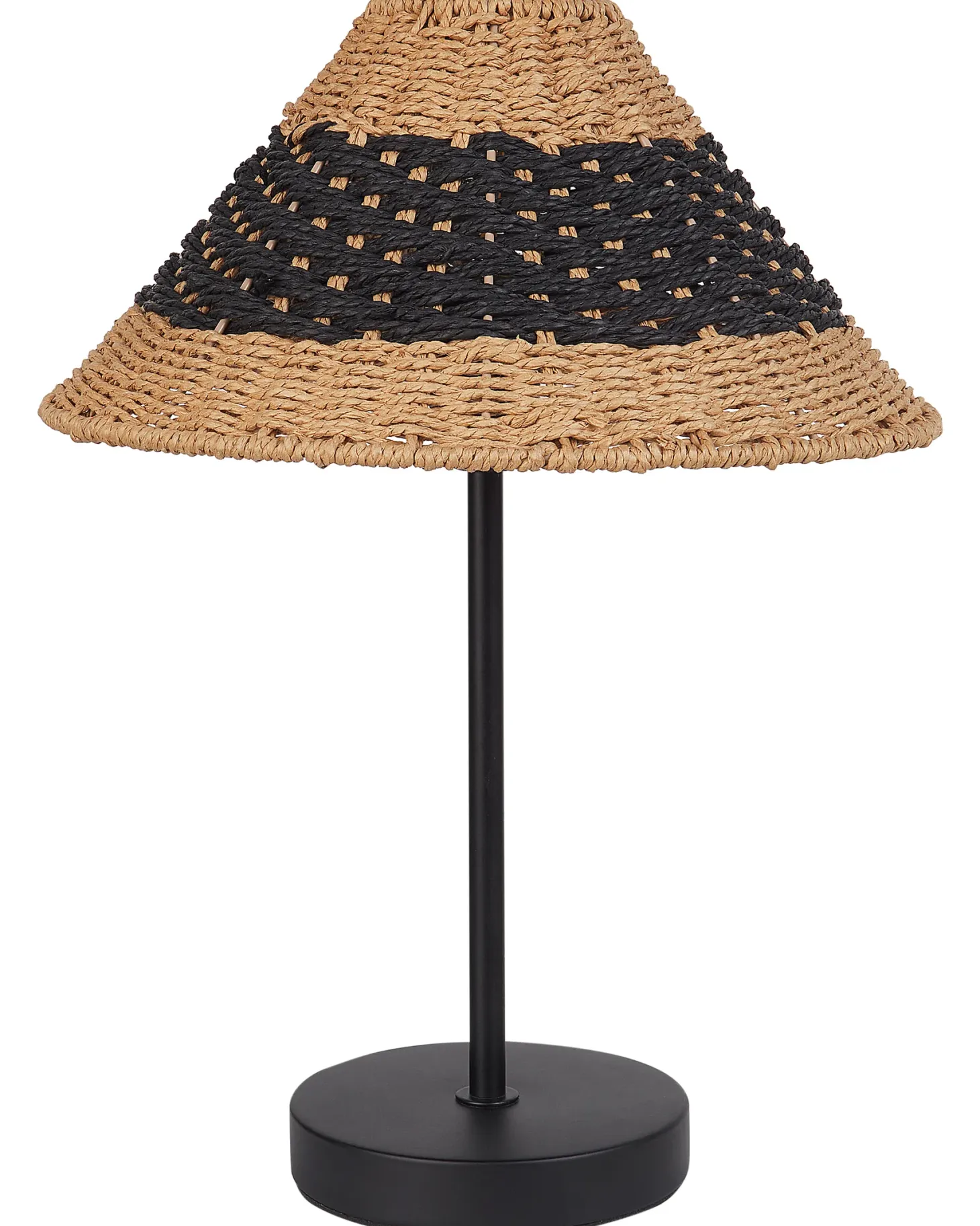 Lampa stołowa MOMBA Papierowa plecionka Czarny