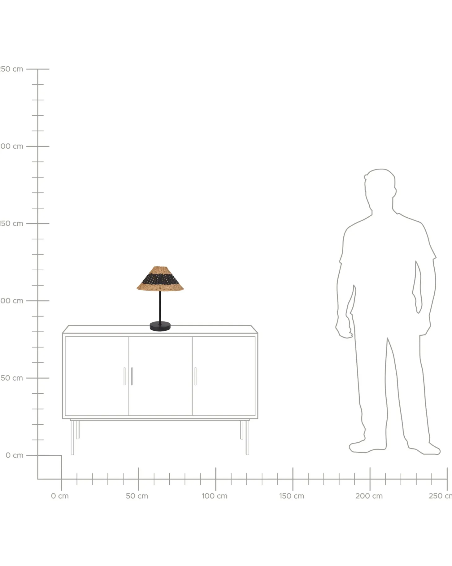 Lampa stołowa MOMBA Papierowa plecionka Czarny