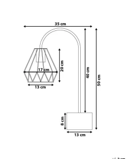 Lampa stołowa MOONI Metal Mosiężny