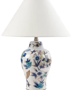 Lampa stołowa MORACA Porcelana Biały/ niebieski