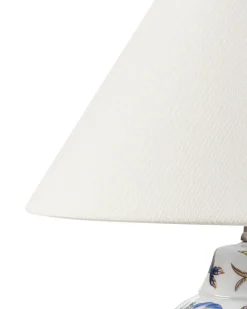 Lampa stołowa MORACA Porcelana Biały/ niebieski