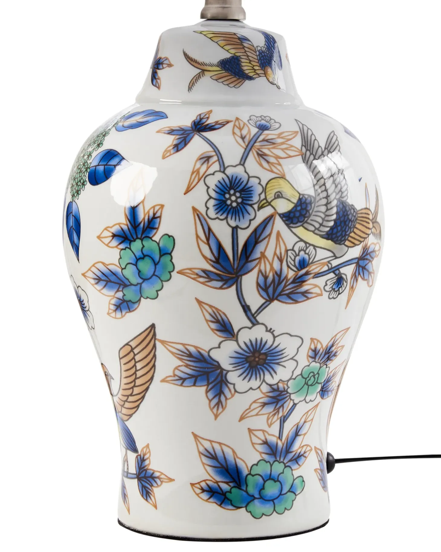 Lampa stołowa MORACA Porcelana Biały/ niebieski
