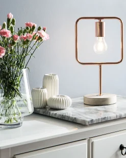 Lampa stołowa MUNDO Metal Miedziany