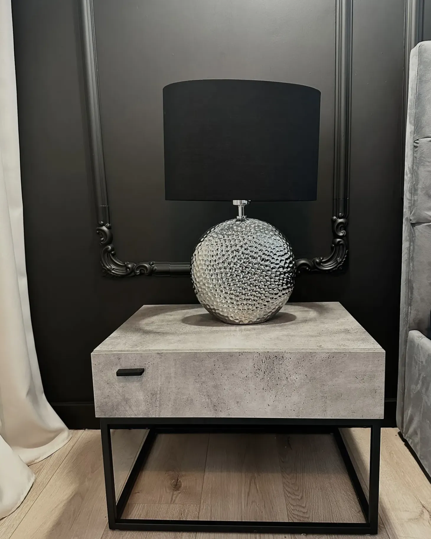 Lampa stołowa NASVA Ceramika Srebrny