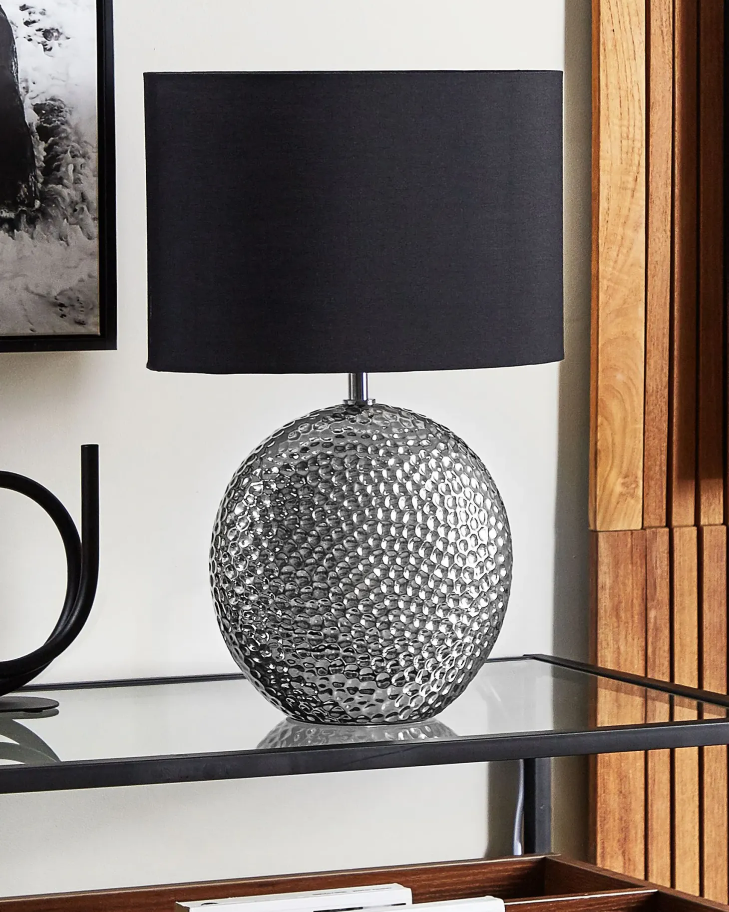 Lampa stołowa NASVA Ceramika Srebrny
