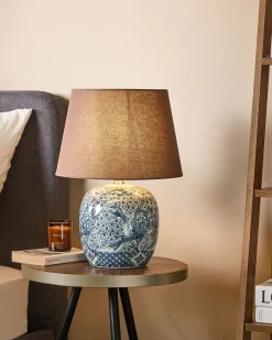 Lampa stołowa NEIRA Porcelana Brązowy