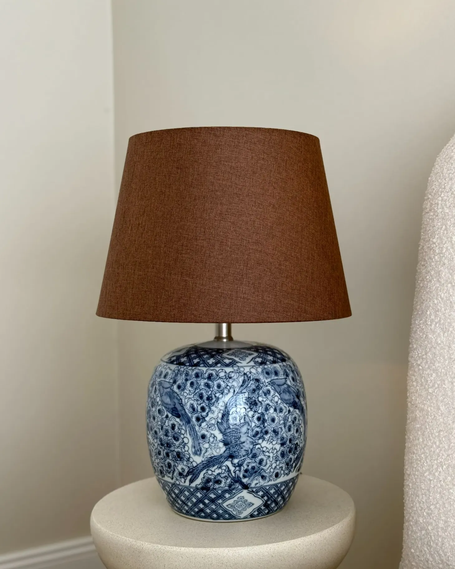 Lampa stołowa NEIRA Porcelana Brązowy