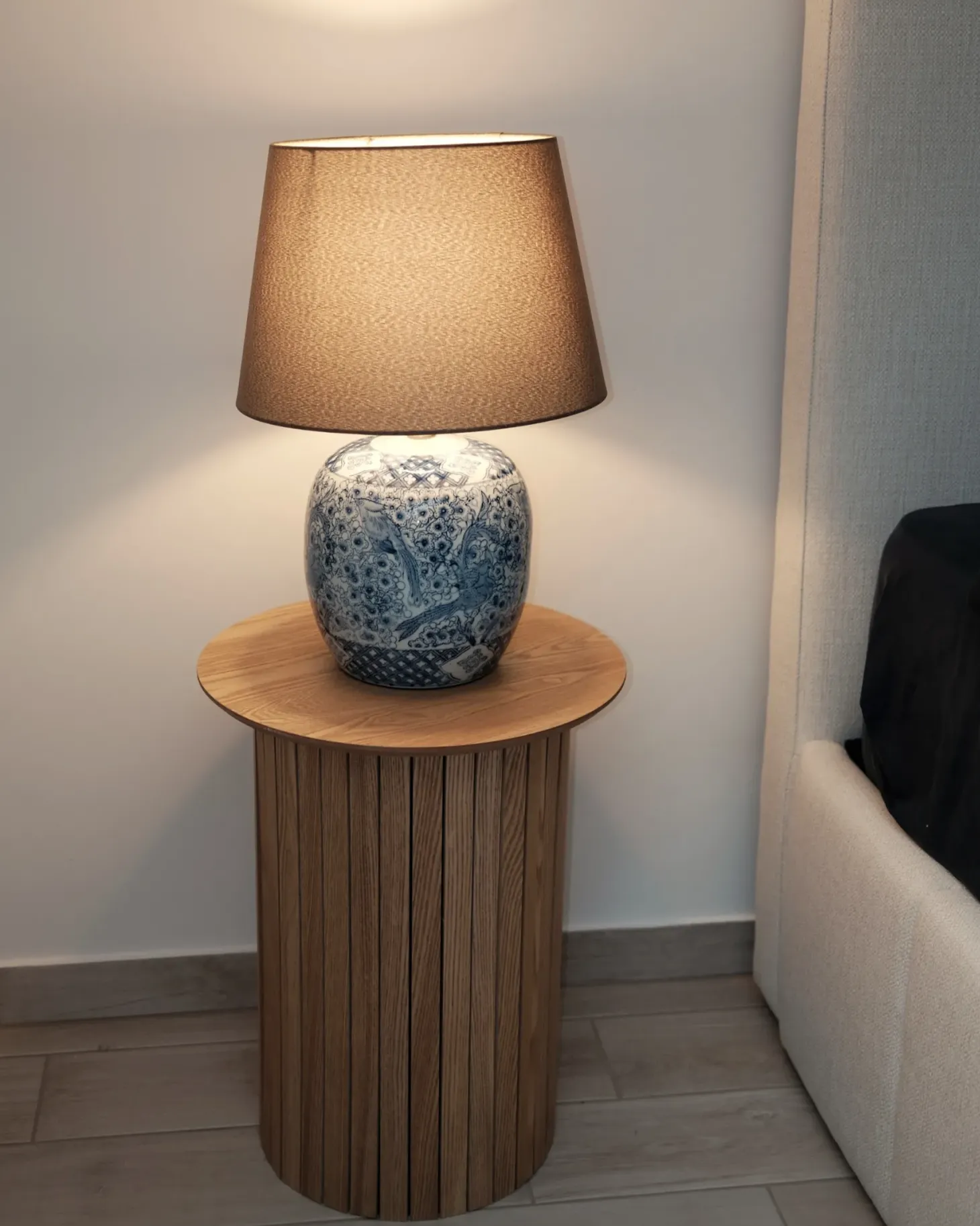 Lampa stołowa NEIRA Porcelana Brązowy
