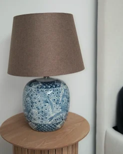 Lampa stołowa NEIRA Porcelana Brązowy