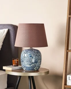 Lampa stołowa NEIRA Porcelana Brązowy