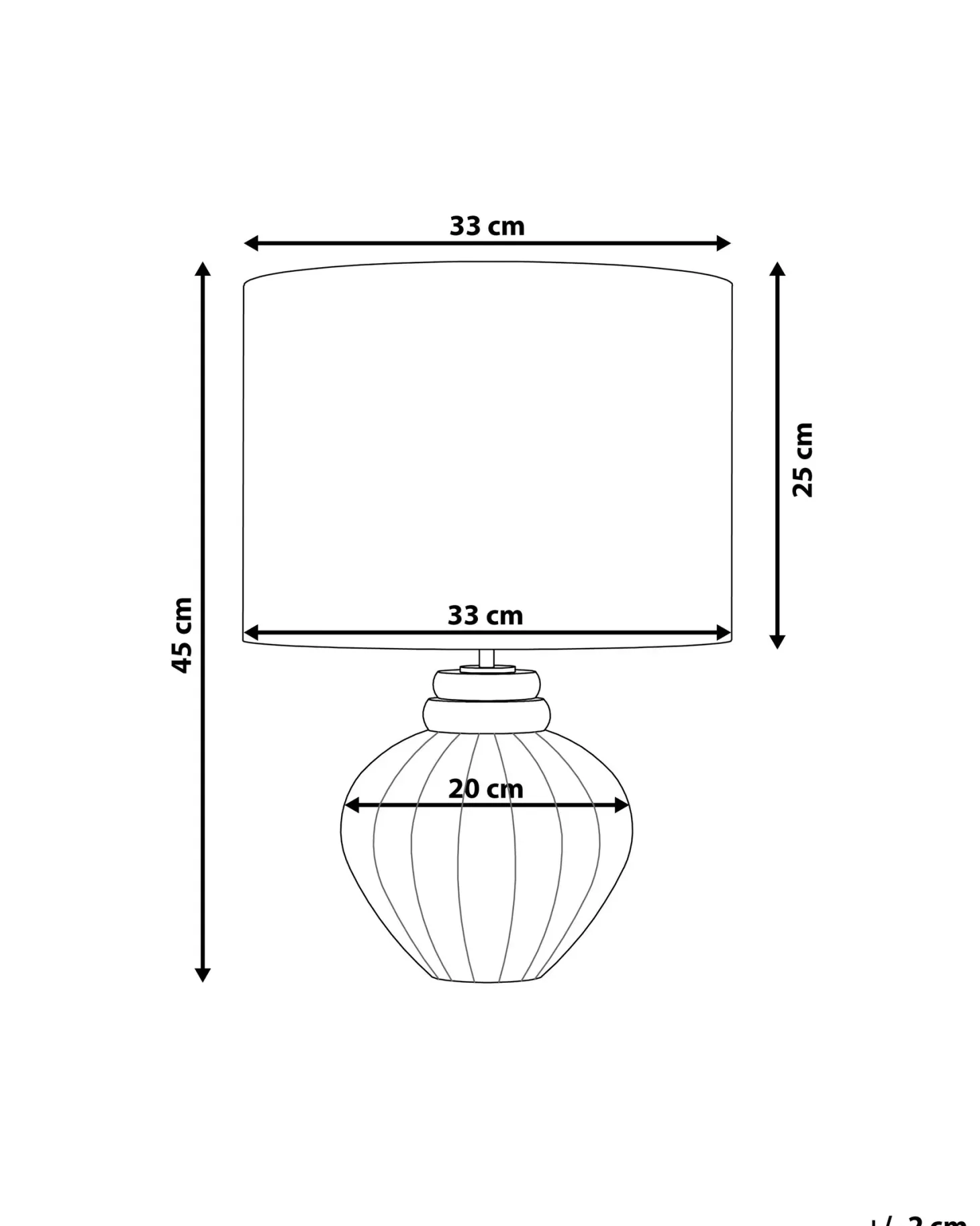 Lampa stołowa NERIS Ceramika Złamana biel