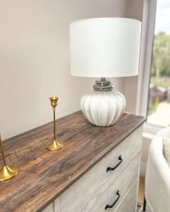 Lampa stołowa NERIS Ceramika Złamana biel