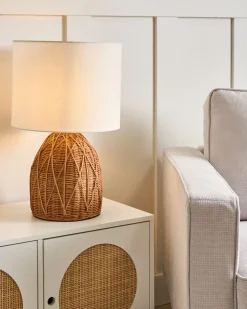 Lampa stołowa NILWALA Rattan Naturalny