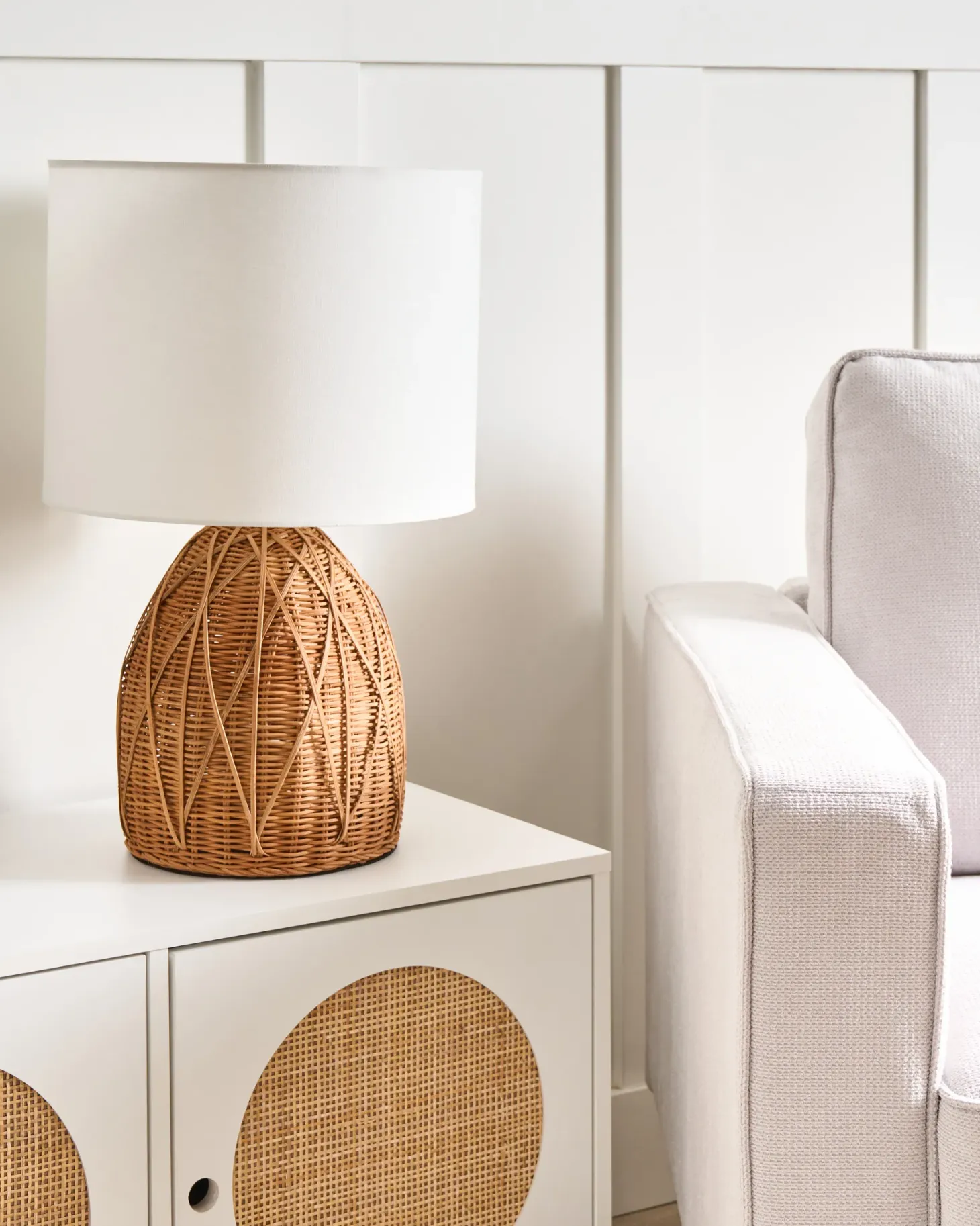 Lampa stołowa NILWALA Rattan Naturalny