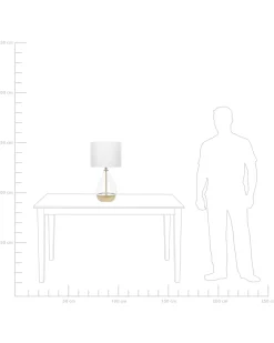 Lampa stołowa OKARI Szkło Biały