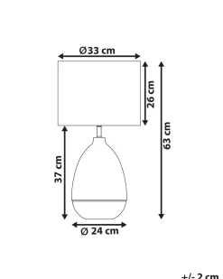 Lampa stołowa OKARI Szkło Biały