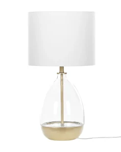 Lampa stołowa OKARI Szkło Biały