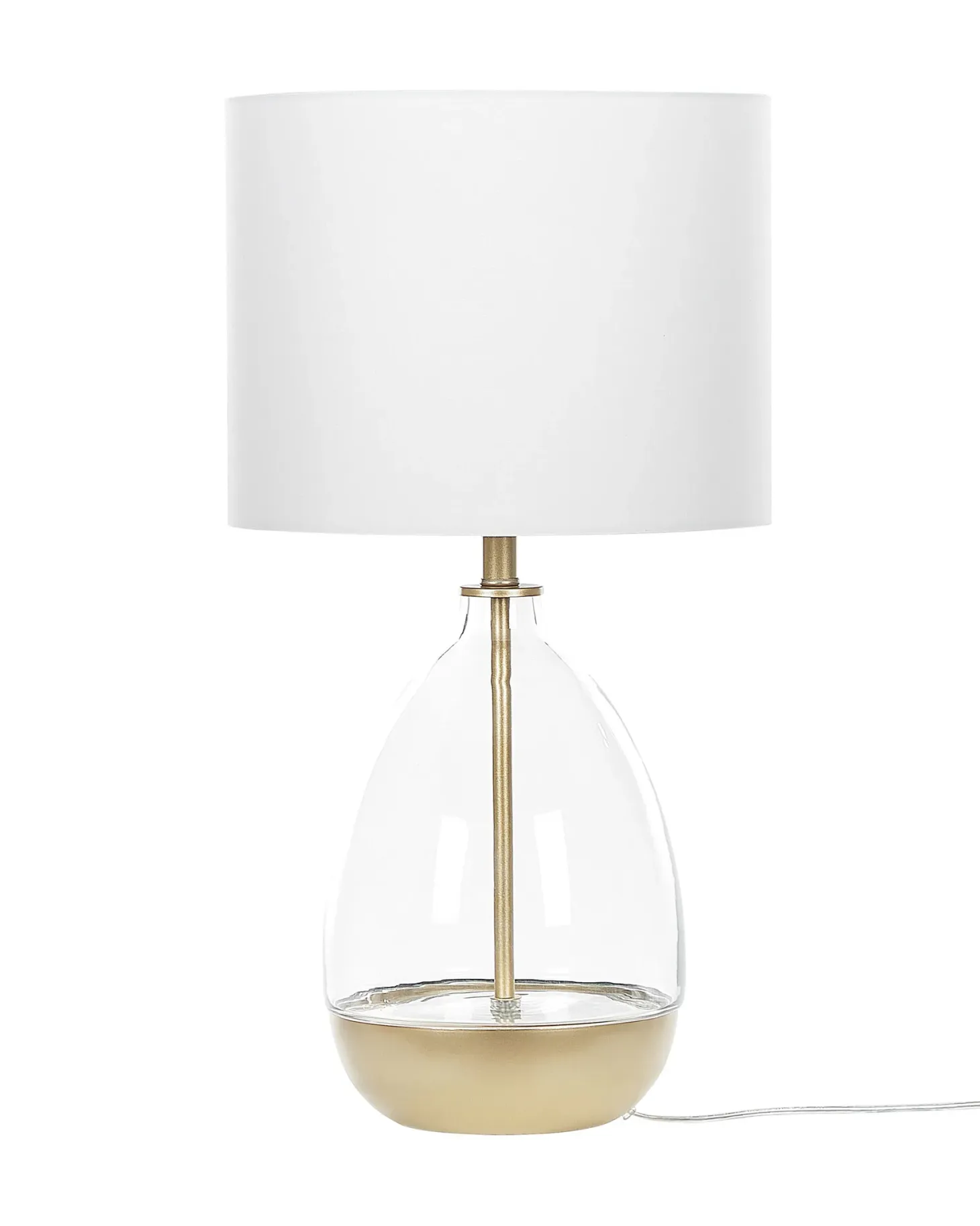 Lampa stołowa OKARI Szkło Biały