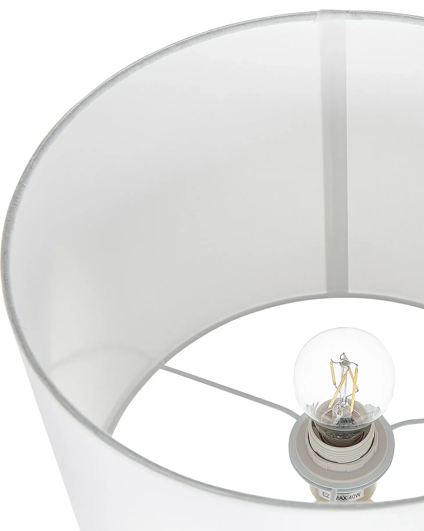 Lampa stołowa OKARI Szkło Biały