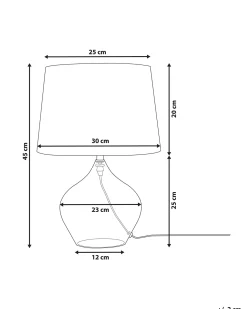 Lampa stołowa OSUM Szkło Czarny