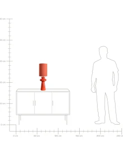 Lampa stołowa OTEROS Czerwony