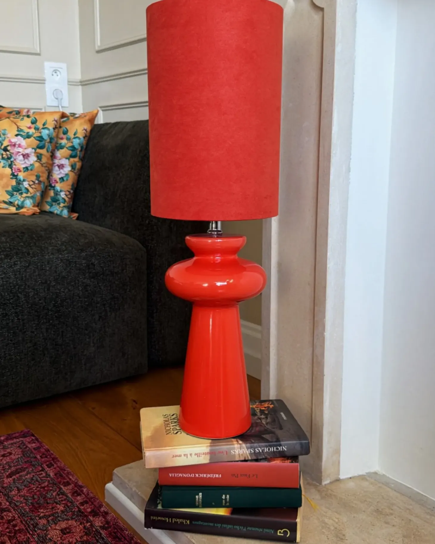 Lampa stołowa OTEROS Czerwony