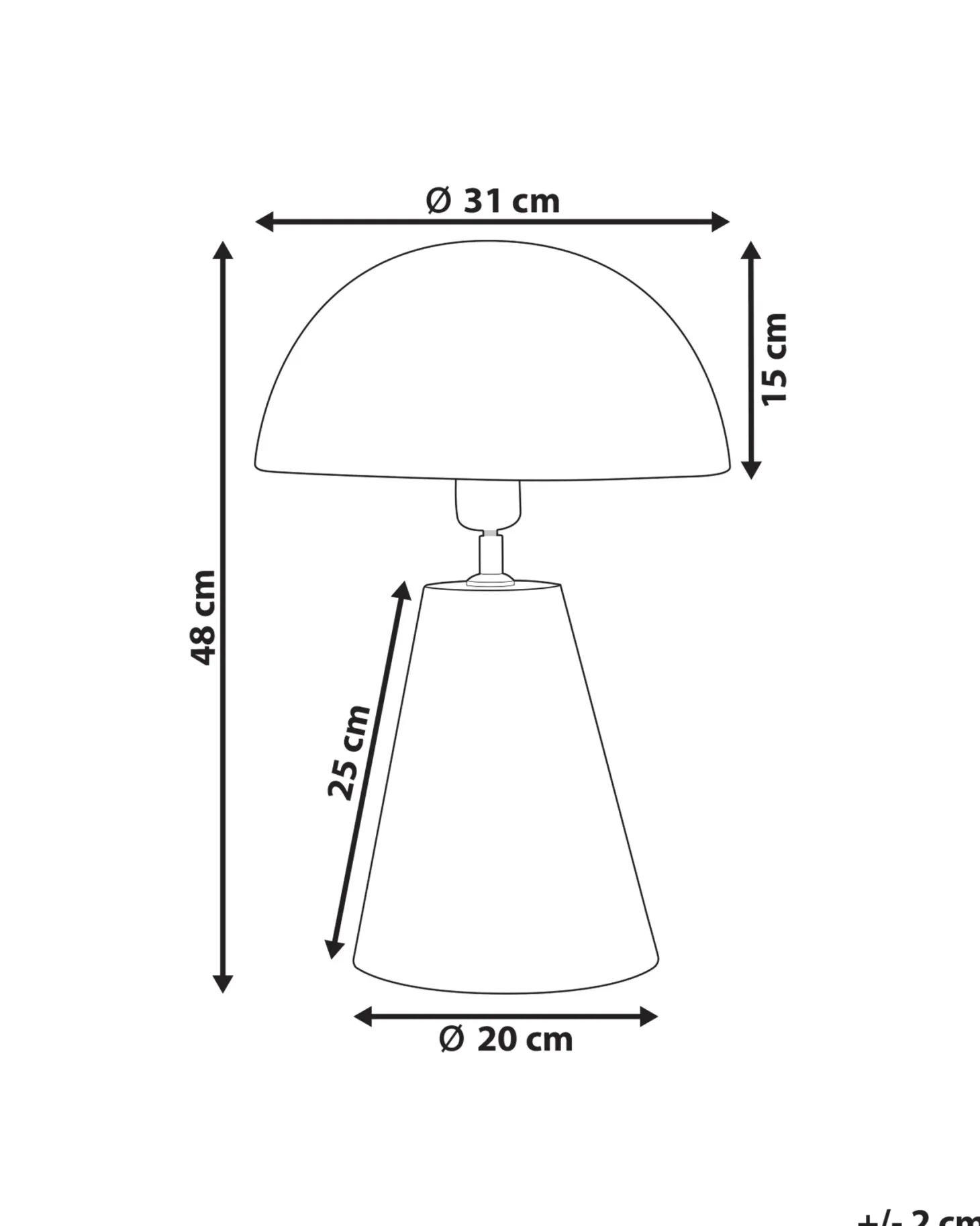 Lampa stołowa PALMIET Metal Czarny