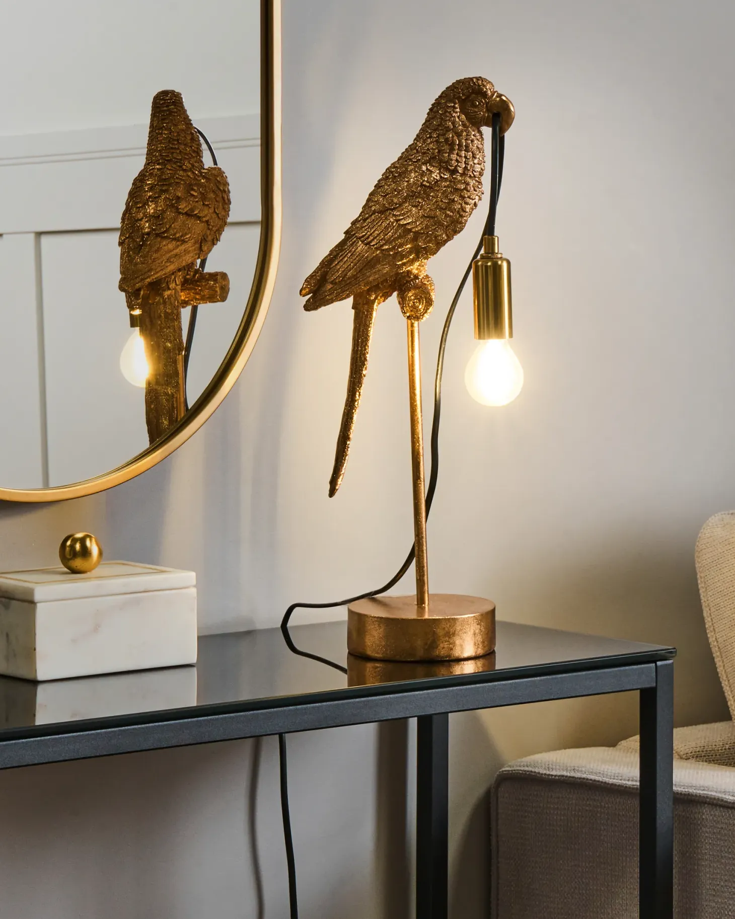 Lampa stołowa Papuga SINATRA Złoty