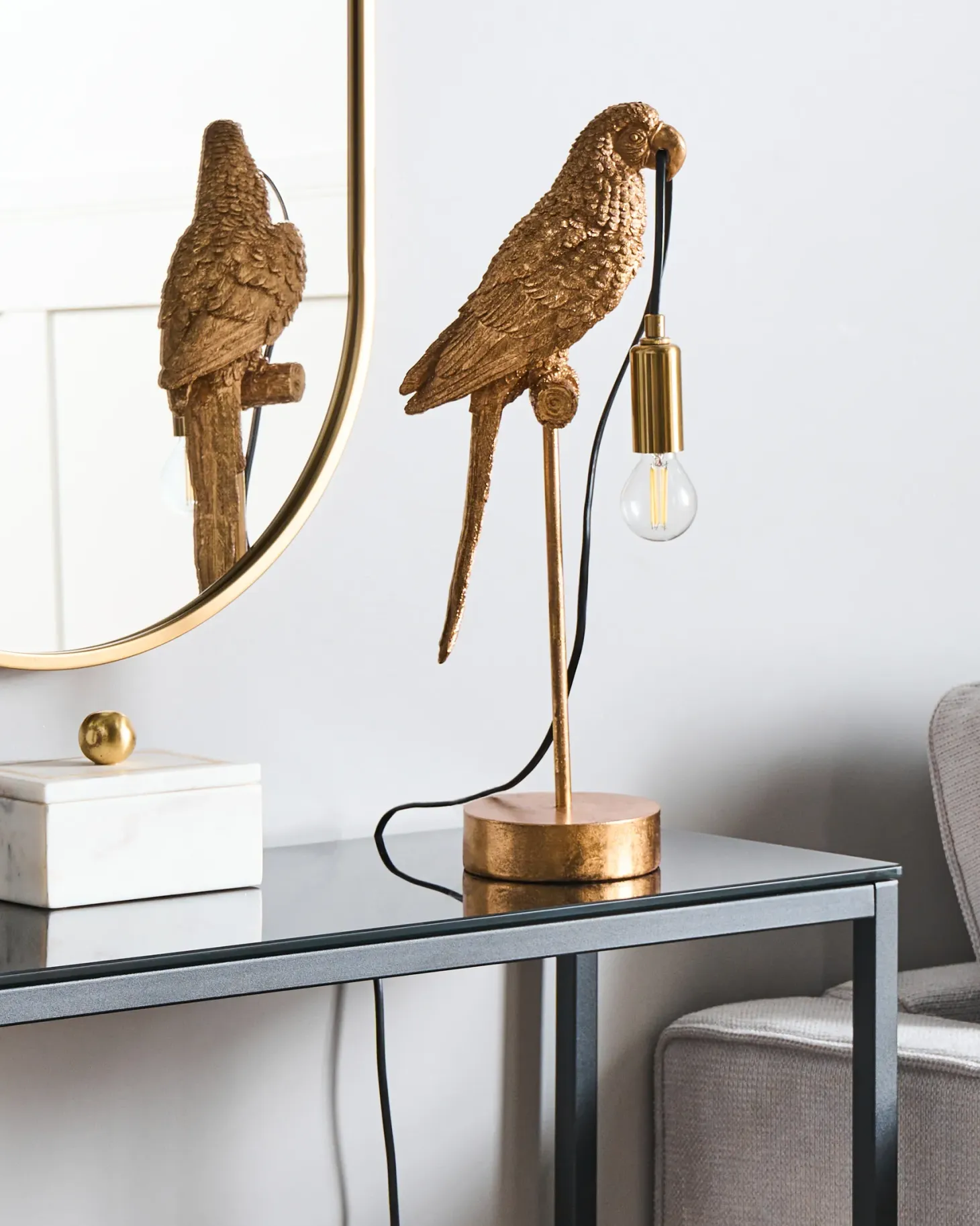 Lampa stołowa Papuga SINATRA Złoty