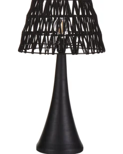Lampa stołowa PELLEJAS Drewno mango Czarny