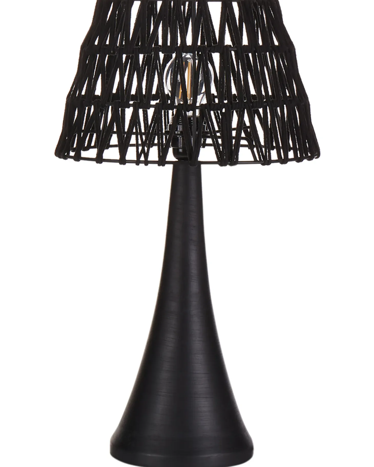 Lampa stołowa PELLEJAS Drewno mango Czarny