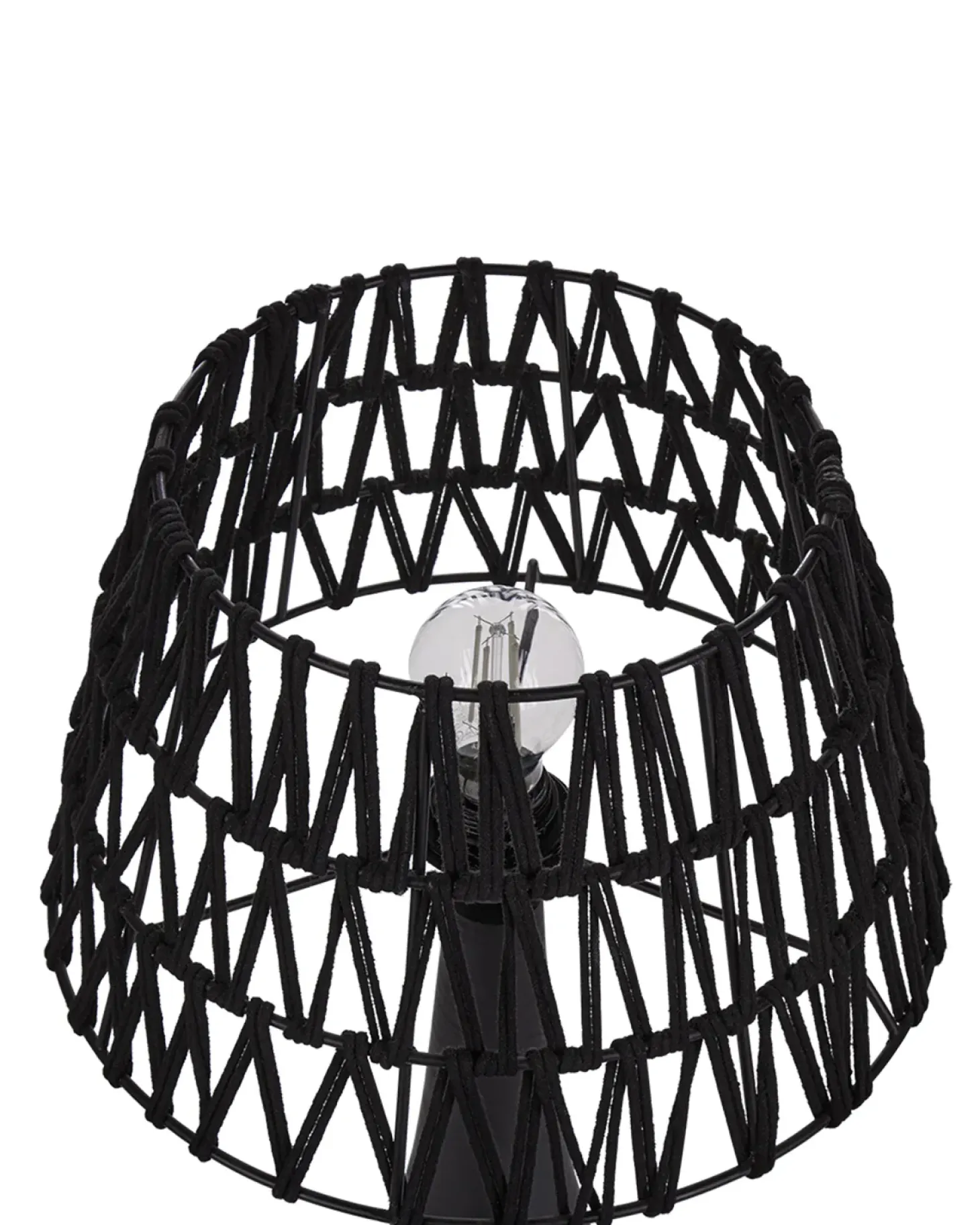 Lampa stołowa PELLEJAS Drewno mango Czarny