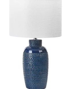 Lampa stołowa PERLIS Ceramika Granatowy