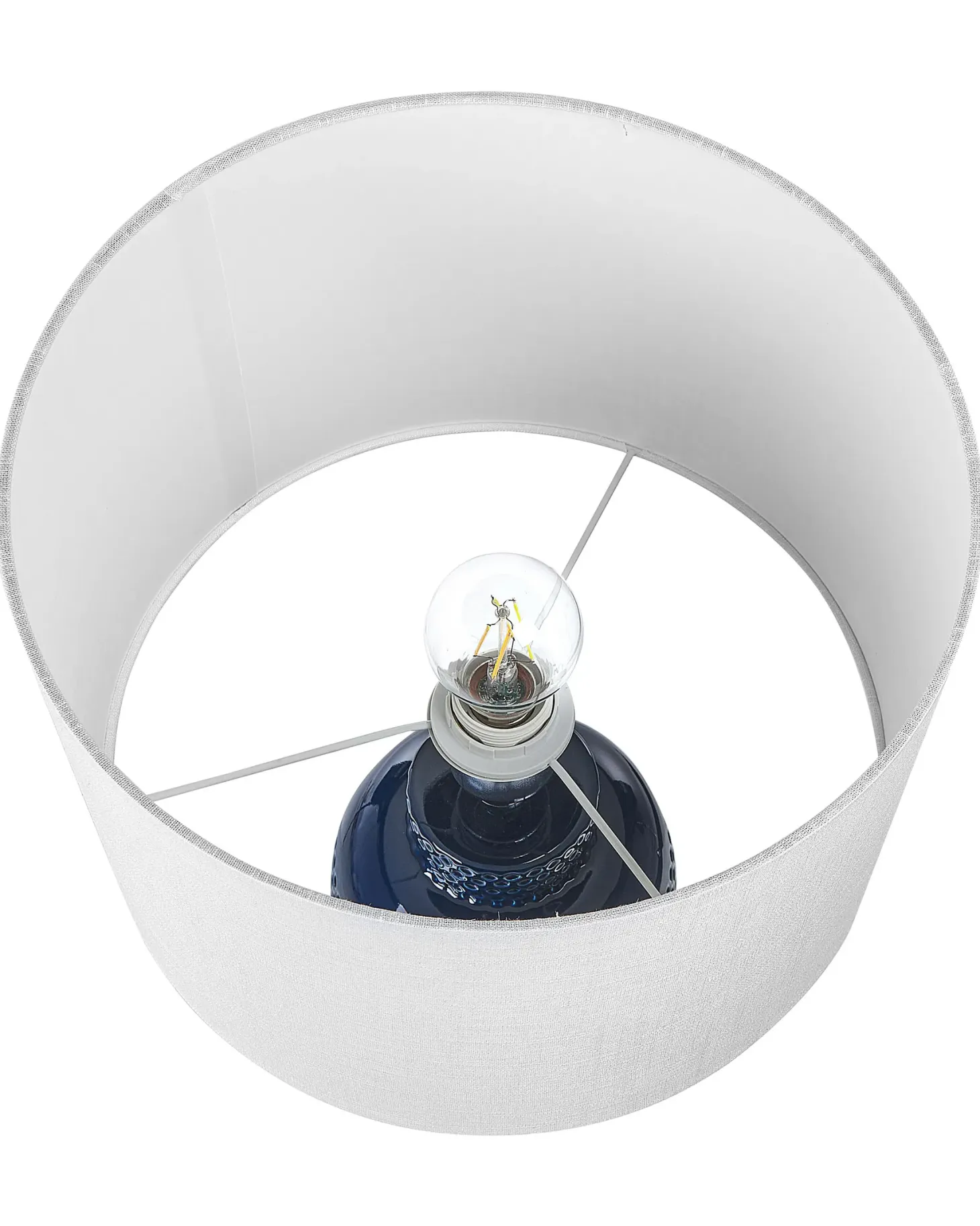 Lampa stołowa PERLIS Ceramika Granatowy