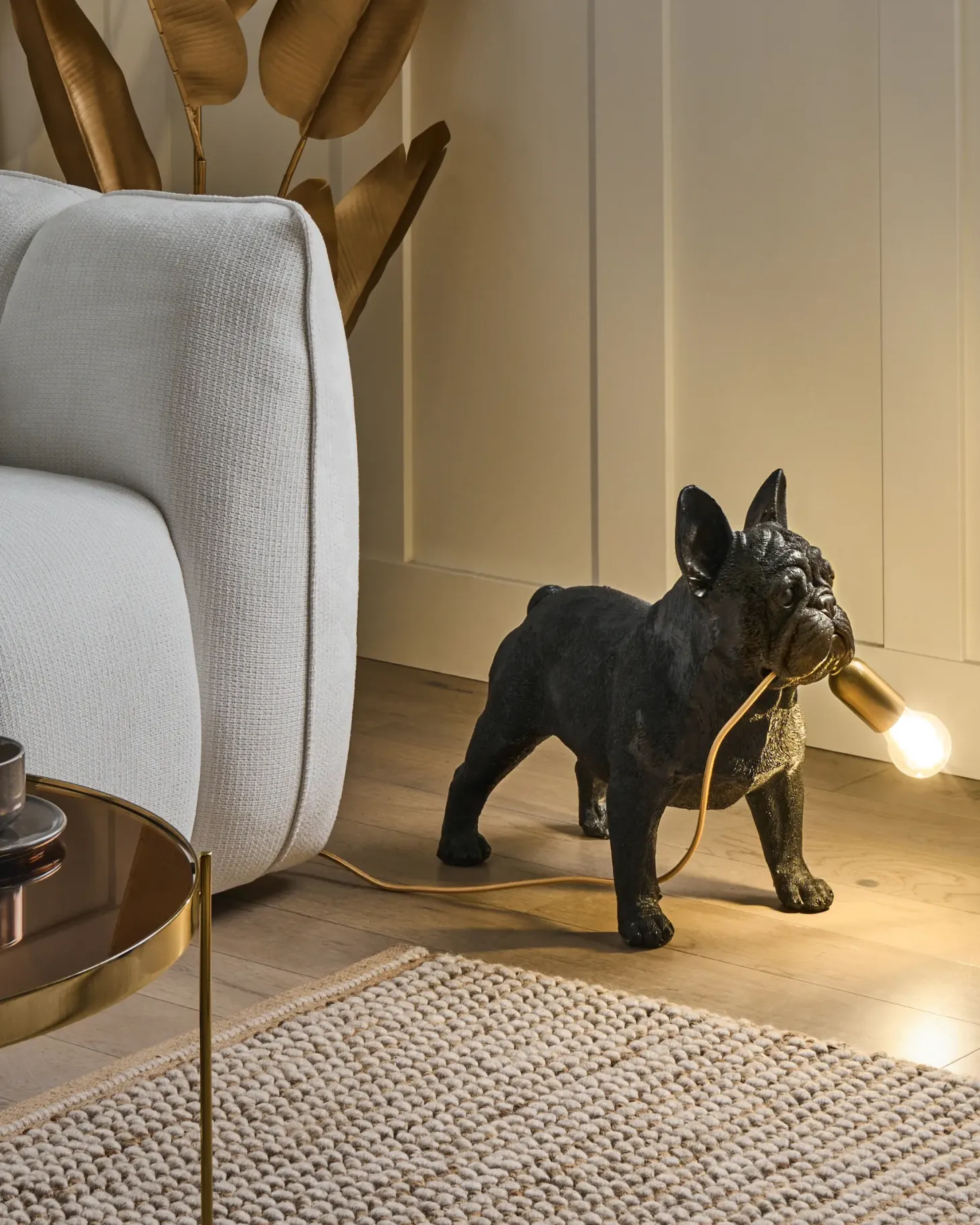 Lampa stołowa Pies BAXTER Czarny