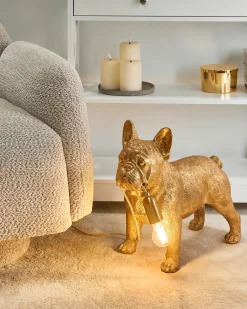 Lampa stołowa Pies BAXTER Złoty