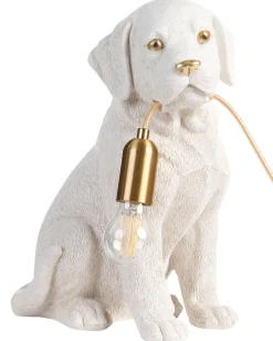 Lampa stołowa Pies LUCKY Biały