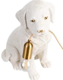 Lampa stołowa Pies LUCKY Biały