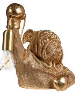 Lampa stołowa Pies MIKE Złoty