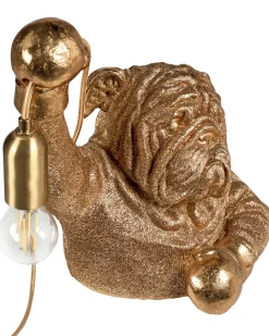 Lampa stołowa Pies MIKE Złoty