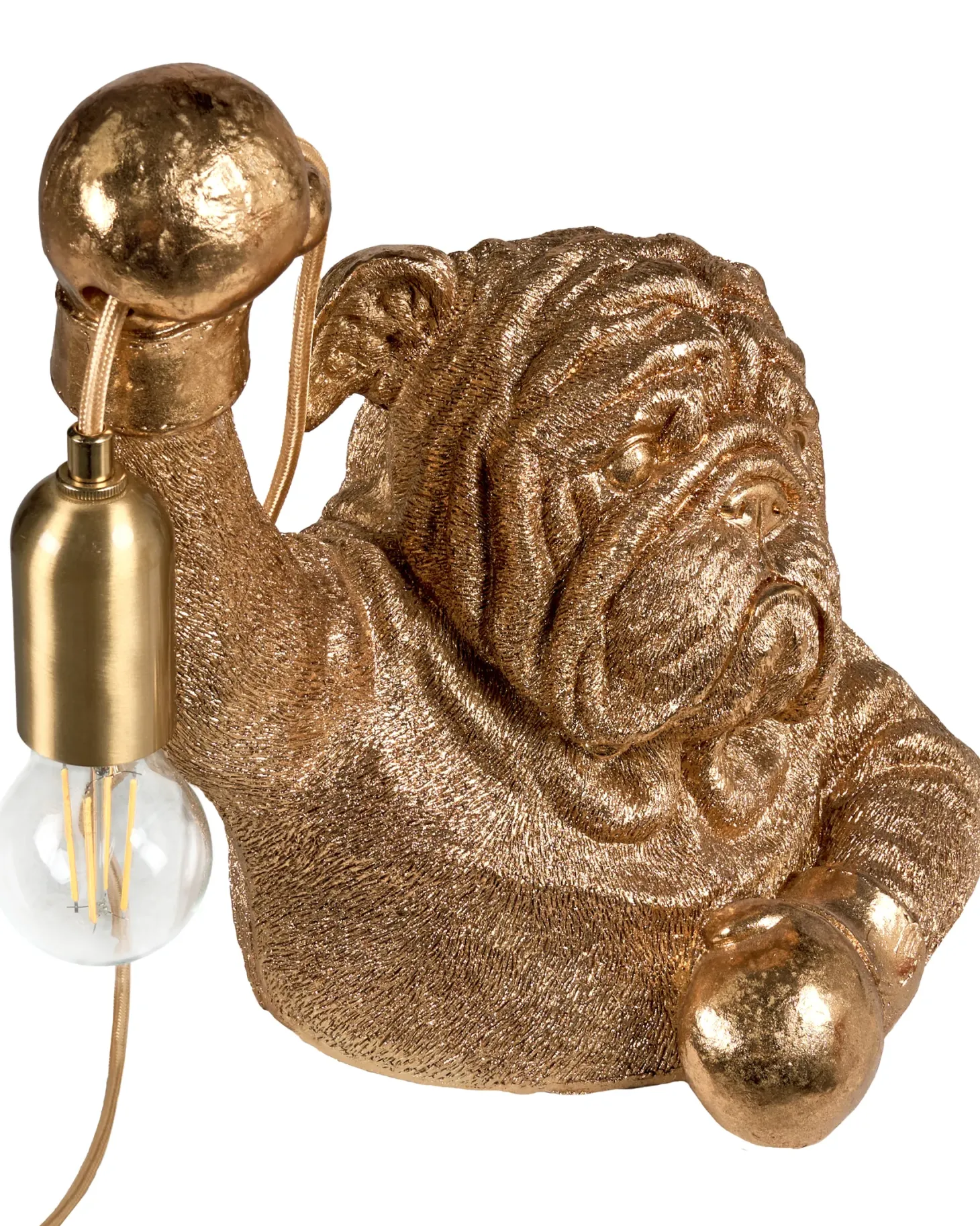Lampa stołowa Pies MIKE Złoty