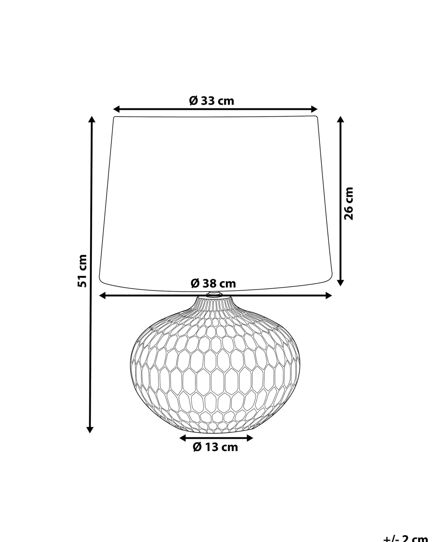 Lampa stołowa PIRITA Ceramika Złoty